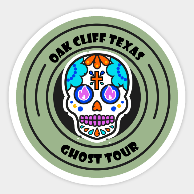 Oak Cliff Ghost Tour Black Sticker by oscarmendoza22